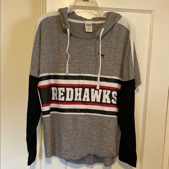 🎀 5/$20 🎀 Victoria’s Secret pink RedHawks hoodie size large - Picture 1 of 16